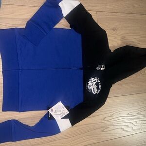 Blue and Black Zip-Up dodgers Hoodie